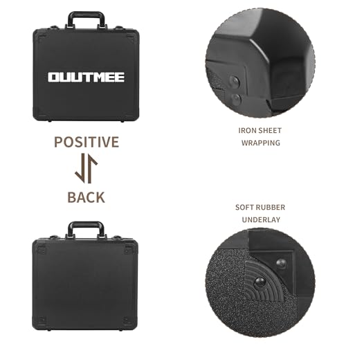 12.6 Inch Carrying Case with Customizable Pre-Diced Foam - size: 12.6x9.8x5.5 Inch