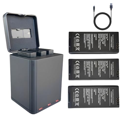 3pcs x 1100mah Battery for DJI Tello RC Quadcopter + 3 in 1 USB Speed Tello Battery Charger