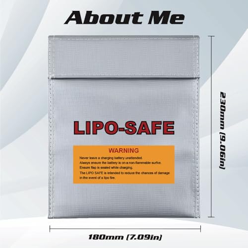 CNHL Lipo Safe Bag Fireproof Explosionproof Safe Bag(9x7in)