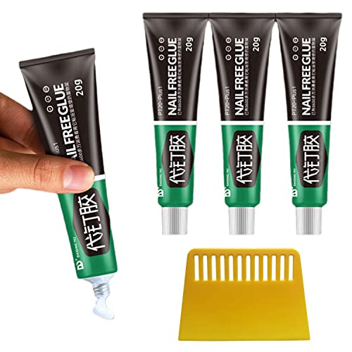 All-Purpose Glue, Nail-Free Glue Adhesive Sealant, Multifunctional Adhesive Glue Universal Strong Plastic Glue for Resin Ceramic Metal Glass (3pcs)