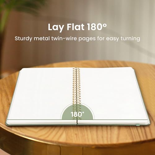 Taja Blank Spiral Notebook for Work, 5.7"x7.9" Spiral Plain Sketch Notebook - color: A-Green, style: d-Blank
