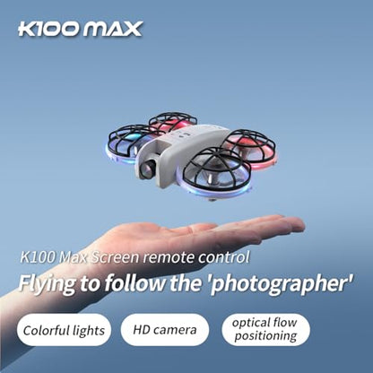 K100 Mini Drone, Screen Controller, 2 Batteries, Suitable for Beginner. - color: 2 batteries - Black
