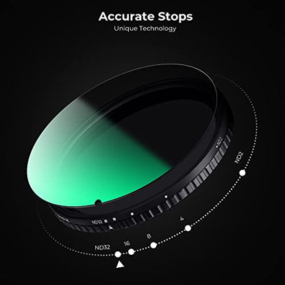 K&F CONCEPT 77mm Variable ND Filter ND2-ND32 (1-5 Stops) No X Cross - size: 77mm