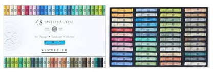 SENNELIER Extra-Soft French Pastel Professional Artist Box Set, 48-Colors