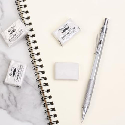 Mr. Pen- Kneaded Erasers, 0.9" x 1.25", 8 Pack, White, Soft Moldable - color: White, size: 8 Pack, 0.9" x 1.25"