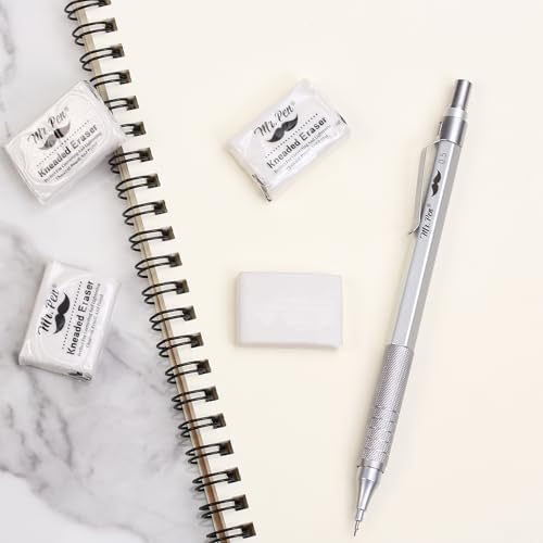 Mr. Pen- Kneaded Erasers, 0.9" x 1.25", 8 Pack, White, Soft Moldable - color: White, size: 8 Pack, 0.9" x 1.25"