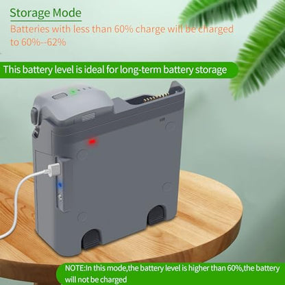 Hanatora Two-Way Charger Hub for DJI Air 3S,Air 3 Battery,Storage Charging Two Batteries in Sequence,Multi-Function Charge Drone Accessories