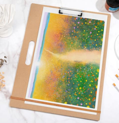 14"x18" Drawing Board with Clip, Rubber Bands and Carry Handle - size: 14"x18", 1 Pack