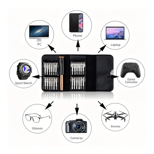 Professional Magnetic Screwdriver Set, 15-in-1 Multi-bit Precision Repair Tool Kit for DJI FPV Avata Mavic Mini Air 3/4 Pro Drones, RC Quadcopter Maintenance, Fix, Adjustment & Disassembly
