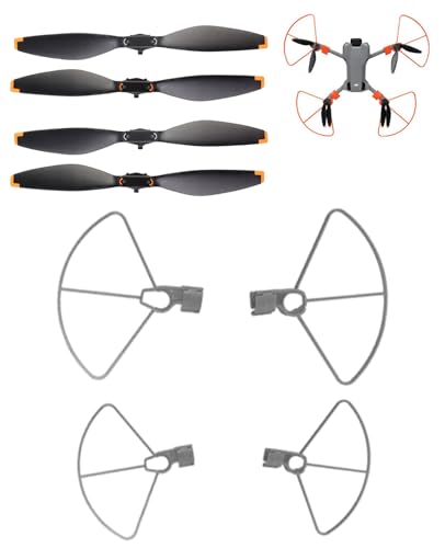 [4pack+4pack] Propellers for DJI Mini 5 Pro,NOUKAJU Protective Cover Drone Propeller Blades,Replacement Propeller Blades,Anti-Collision,Propellers Guard for DJI Mini 5 Pro(Gray)
