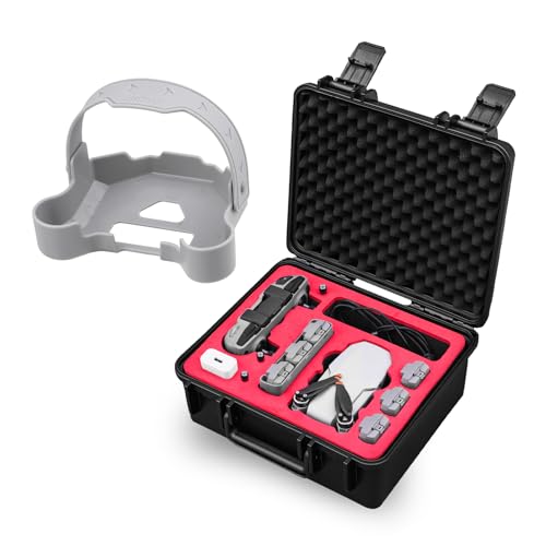 HeiyRC Mini 2 4K Propeller Holder Strap, Waterproof Carrying Hard Case Hardshell Portable Travel Box for DJI Mavic Mini 2 SE/Mini 4K/Mini 2 Fly More Combo Drone Accessories