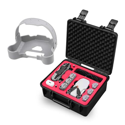 HeiyRC Mini 2 4K Propeller Holder Strap, Waterproof Carrying Hard Case Hardshell Portable Travel Box for DJI Mavic Mini 2 SE/Mini 4K/Mini 2 Fly More Combo Drone Accessories