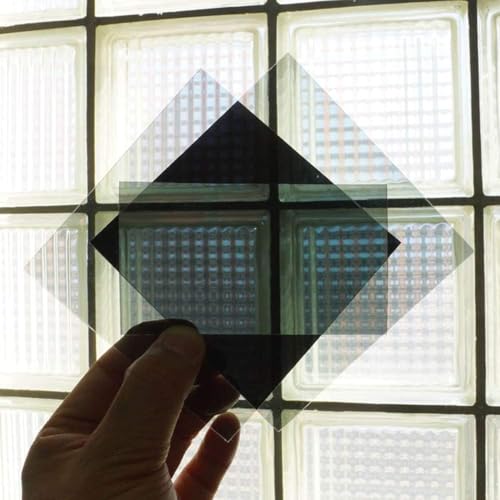 Polarized Film Sheets 3 PCS 7.8x5.9in/ 20x15cm Polarizer Linear Polarizing Filter Non-Adhesive for Educational Physics Photography Lighting