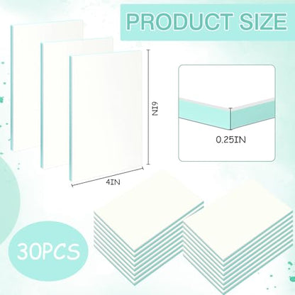 Frienda 30 Pcs 4" x 6" Rubber Linoleum Block for Printmaking, White Green - color: White Green