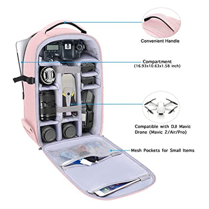 MOSISO Camera Backpack, DSLR/SLR/Mirrorless Photography Camera Bag - color: Pink