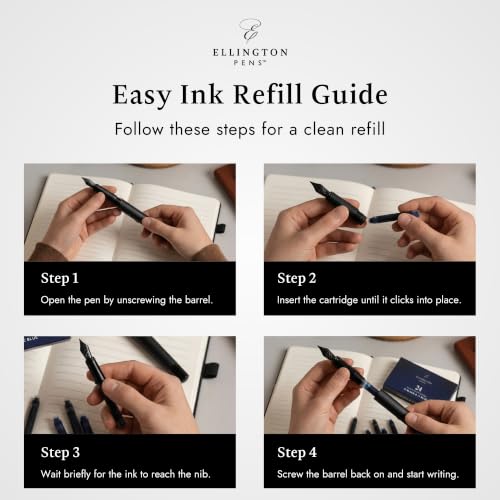 Ellington Fountain Pen Ink Cartridge Refill Pack of 24