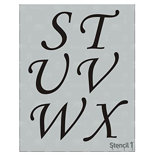 Stencil1 Corsiva Font Stencil 3" Alphabet Letters Painting Craft - size: 3" Letters