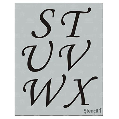 Stencil1 Corsiva Font Stencil 3" Alphabet Letters Painting Craft - size: 3" Letters