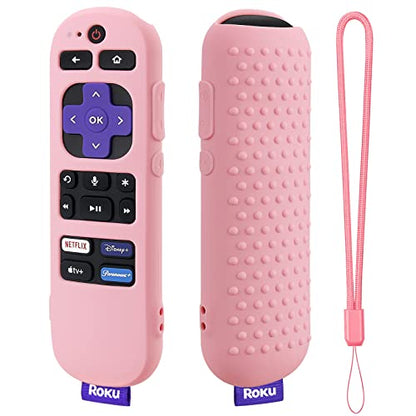 Pink Remote Cover for Roku Voice Remote (Official) RCA1R, RC-GZ1 Controller - color: Pink