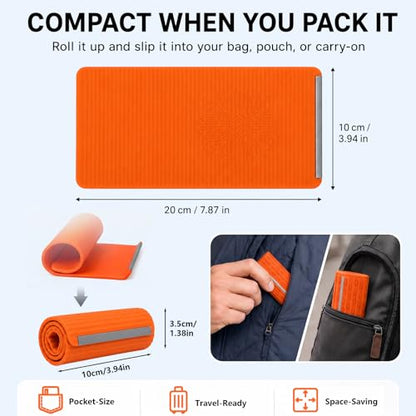 Airplane Phone Holder, Foldable Silicone Aluminum Phone Holder - color: A-Orange-1PCS