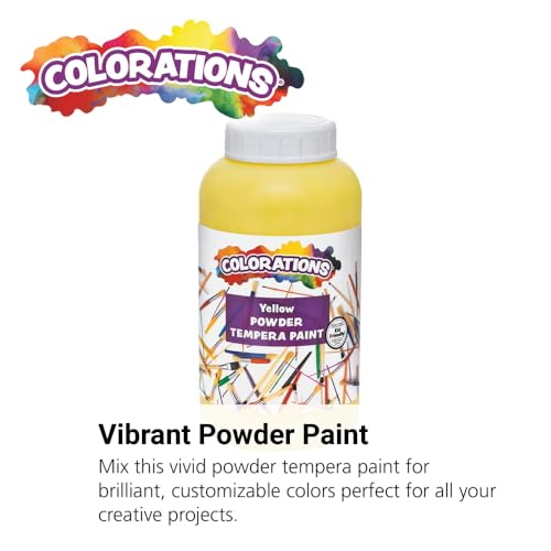 Colorations CPTYE Powder Tempera, Yellow - 1 Pound (Pack of 1) - color: Yellow