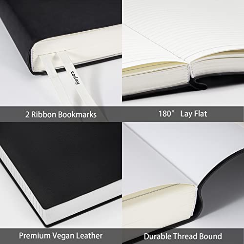 College Ruled Notebook Journal, 400 Page Softcover Leather Journal 8.5 x 11 - color: Green, style: College Ruled