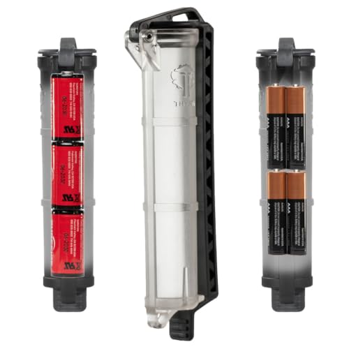 Thyrm CellVault Battery Storage Case: AA, AAA, CR123 batteries, original - color: Clear