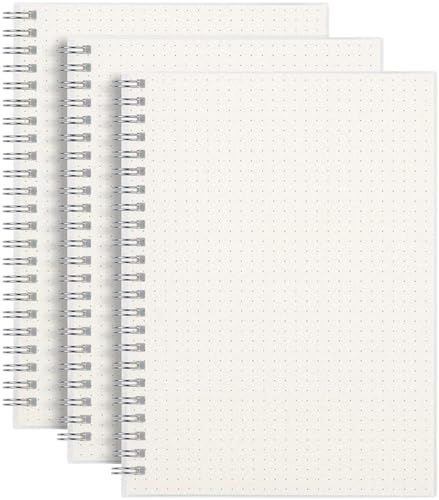 AHGXG Dotted Journal Spiral Notebook, 480 Pages, A5 (5.7"x 8.3") - color: Dot Grid, size: A5-3Pcs-Dotted
