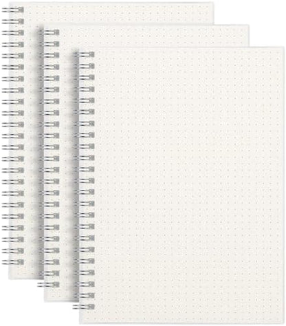 AHGXG Dotted Journal Spiral Notebook, 480 Pages, A5 (5.7"x 8.3") - color: Dot Grid, size: A5-3Pcs-Dotted