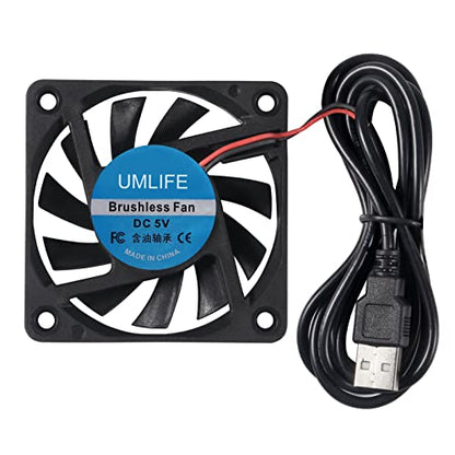 4PACK DC 60mm USB Fan 5V 6015 Brushless Cooling Fan 60mmx15mm 5V USB for PC Computer Case Cooler Raspberry Pi Radiator Ventilation - color: 6015 5V USB