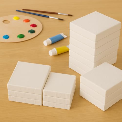 LWR CRAFTS Mini Stretched Canvas 3" X 4" Pack of 10 - size: 3"x4"x10