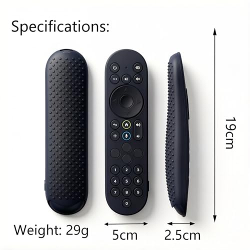 [2 Pack] Silicone Protective Case for Xumo Stream Box PR3 Voice Remote Control, Spectrum Tv Remote Case Cover with Lanyard - color: Black and Red