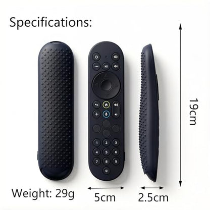[2 Pack] Silicone Protective Case for Xumo Stream Box PR3 Voice Remote Control, Spectrum Tv Remote Case Cover with Lanyard - color: Black and Red