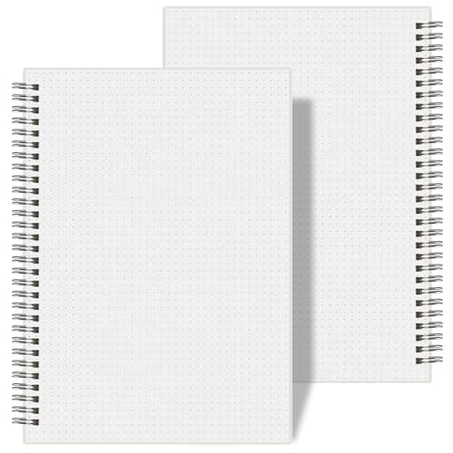AHGXG Dotted Journal Spiral Notebook, 320 Pages, B5 (7.3"X 10") - color: Dot Grid, size: B5-2Pcs-Dotted