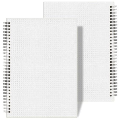 AHGXG Dotted Journal Spiral Notebook, 320 Pages, B5 (7.3"X 10") - color: Dot Grid, size: B5-2Pcs-Dotted