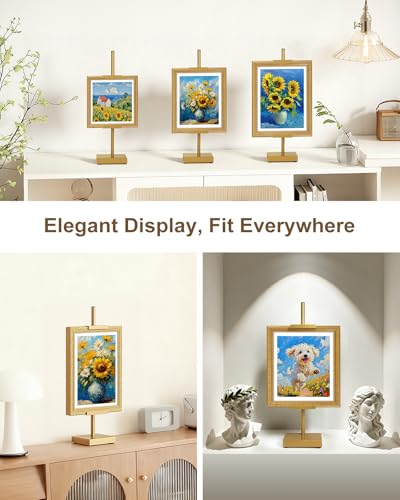 Adjustable Tabletop Easel Stand, Gold 17" H Easels for Display - color: Gold 4Pack