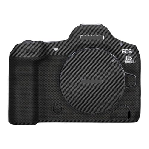 Camera Skin Wrap R5II Anti-Scratch Sticker Coat Vinly Protective Film Body Protector Decals Cover for Canon EOS R5 Mark II R5 II (Carbon Fiber Black) - color: Carbon Fiber Black