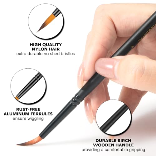 Watercolor Brushes FENORKEY 12Pcs Round for Watercolor, Acrylic, Gouache & Ink