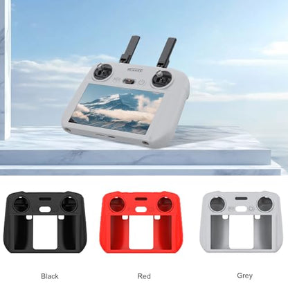 RC 2 Protective Silicone Cover for DJI RC2 Drone Remote Controller, Anti-Glare Screen Shade & Shockproof Case Controller Accessories,Compatible with Mini 5 Pro/Mini 4 Pro/Air 3S/Mavic 4 Pro - color: Grey, style: RC2 Remote Controller