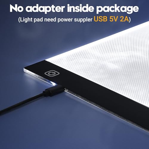 Guiseapue A4 Diamond Art Light Board, Ultra-Thin Light Pad for Painting