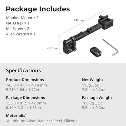 SmallRig Camera Monitor Mount w/Quick Release NATO Clamp, Cold Shoe Mount - style: Classic