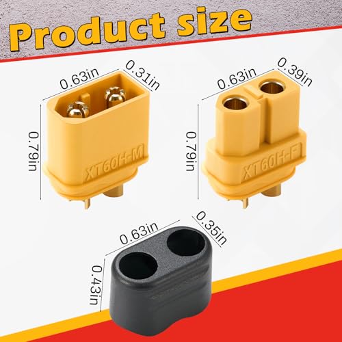 Frienda 36 Pair XT60 (XT60 Upgrade) Male Female Bullet Connectors Plug