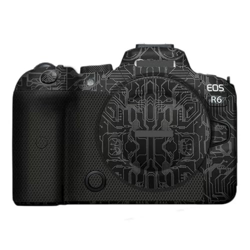 Camera R6 Skin for Canon EOS R6 EOSR6 Anti-Scratch Vinyl Wrap Cartoon Film Body Protector Coat Photography Accessories Sticker (Circuit Titanium) - color: Circuit Titanium