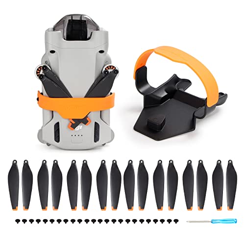 16Pcs Mini 3 Pro Propellers+Mini 3 Pro Propeller Holder for DJI Mini 3 pro Accessories,Blades Props Replacement Low-Noise and Stabilizer,Fixator