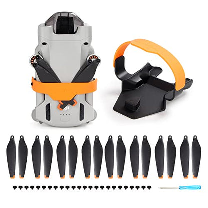 16Pcs Mini 3 Pro Propellers+Mini 3 Pro Propeller Holder for DJI Mini 3 pro Accessories,Blades Props Replacement Low-Noise and Stabilizer,Fixator