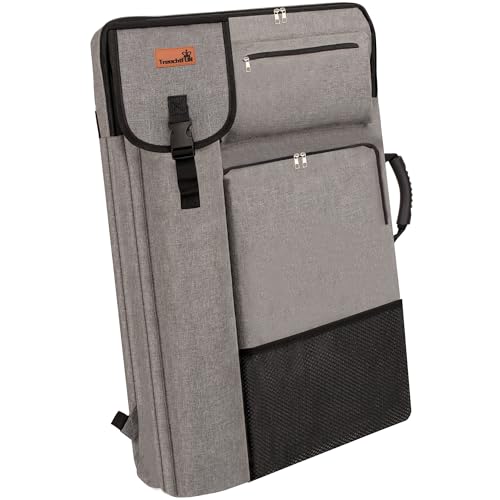 TreochtFUN Art Portfolio Case 18" x 24" - Medium Artist Backpack - color: grey