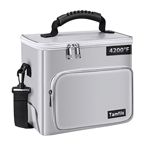 Tamfile Fireproof Lipo Battery Bag, 4200°F Explosionproof Lipo Safe, Silver - color: Silver