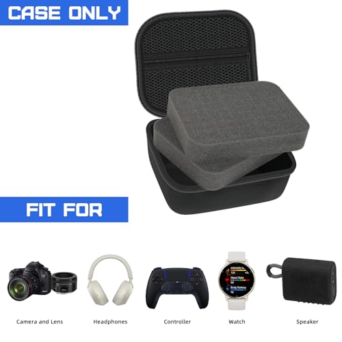 Hard Storage Case 7.1×5.5×3'' with DIY Custom Foam for Electronics Devices - size: 7.1 x 5.5 x 3 in