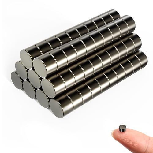 rhinocats 120pcs Small Round Magnets，5x3mm Mini Magnets，Tiny Magnet for Crafts, Multi-Use for Fridge Office, DIY and Science (Black) - size: 5x3mm 120Packs