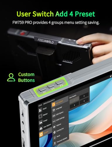 FEEWLORLD FW759PRO 7 Inch 400nit Touchscreen DSLR Video Field Monitor